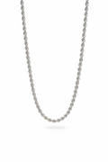 .925 6.8mm Silver Diamond cut Rope chain 26in