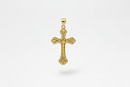 14k yellow gold with white gold cross