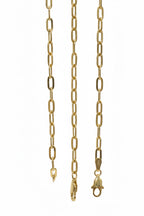 14k Solid Gold Paperclip  necklace 18in long 3.1mm