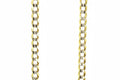 14k solid flat curb white paved yellow necklace/chain 20in 2.8mm