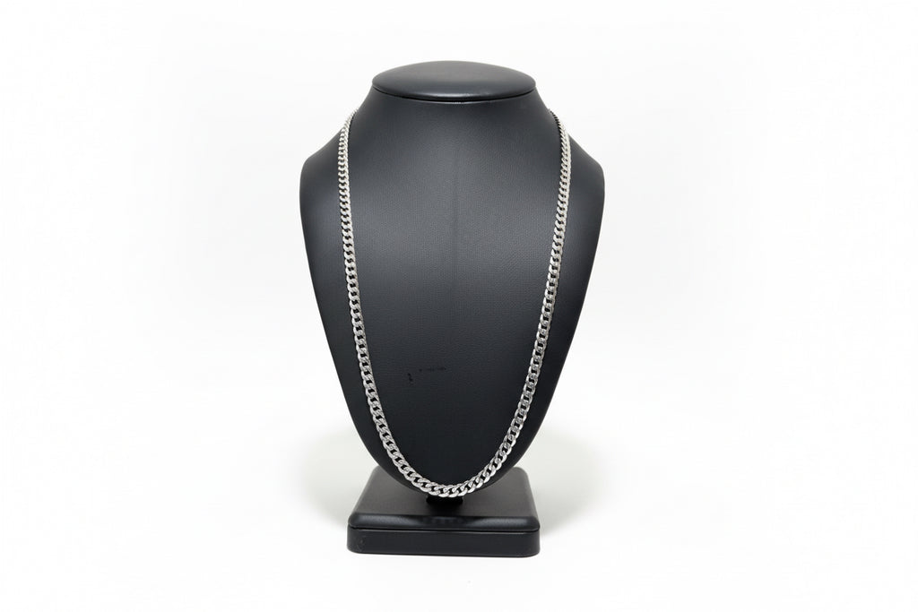 Silver 925 flat curb chain 5.3mm 26in