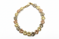 14k tri- Color Flower bracelet (rose,yellow and white gold)