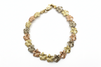 14k tri- Color Flower bracelet (rose,yellow and white gold)