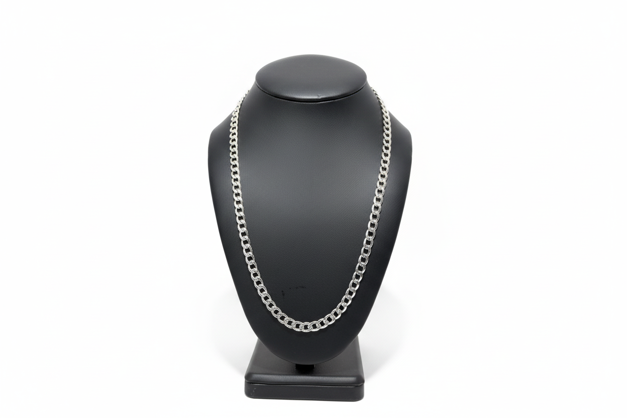Silver 925 Cuban Chain 6.8mm 24in