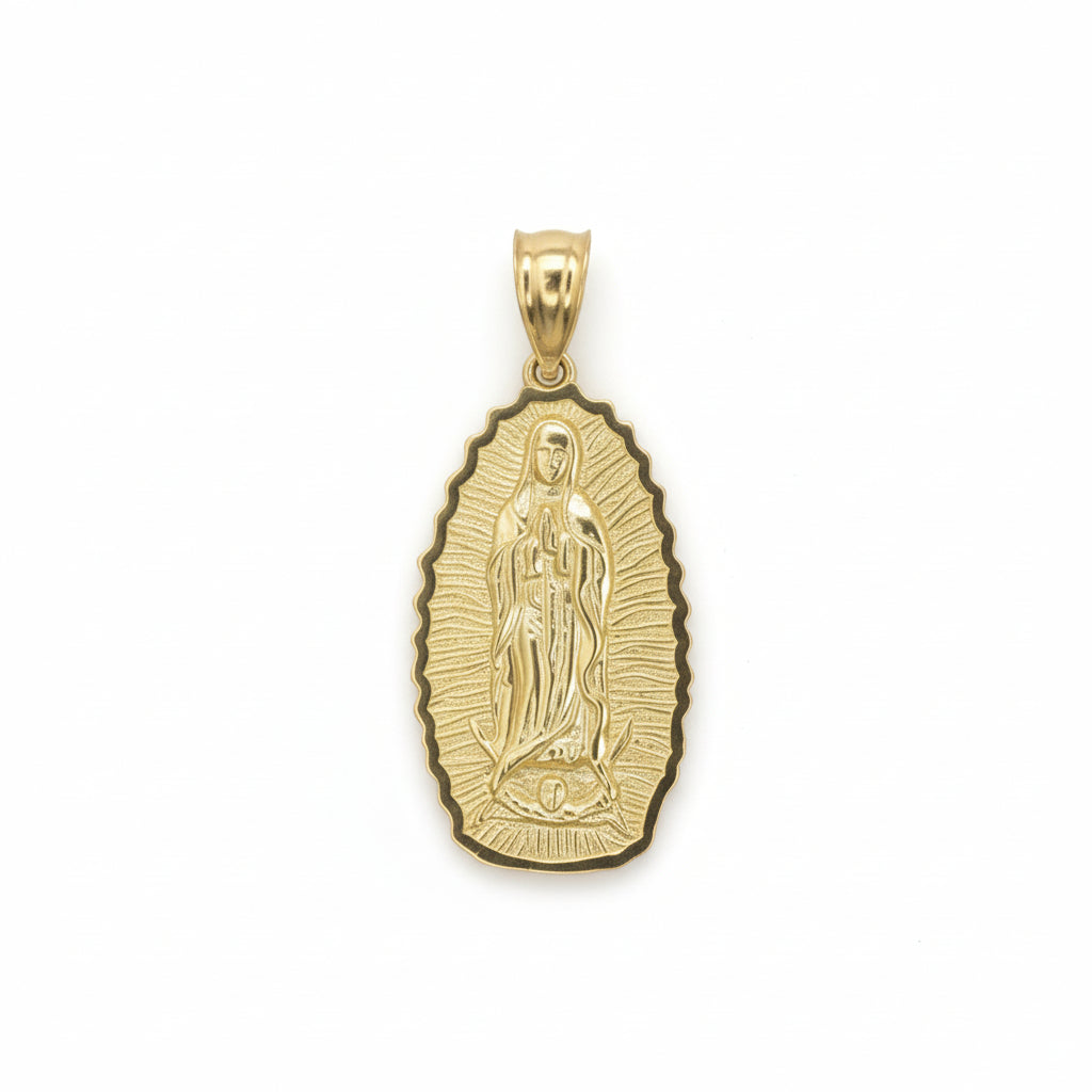 14k yellow gold Virgin Mary small Virgin de Guadalupe