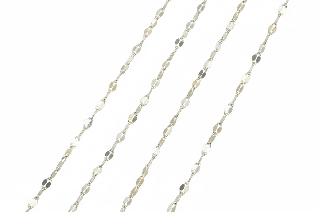 Silver 925 Cable link chain 1.3mm 24in