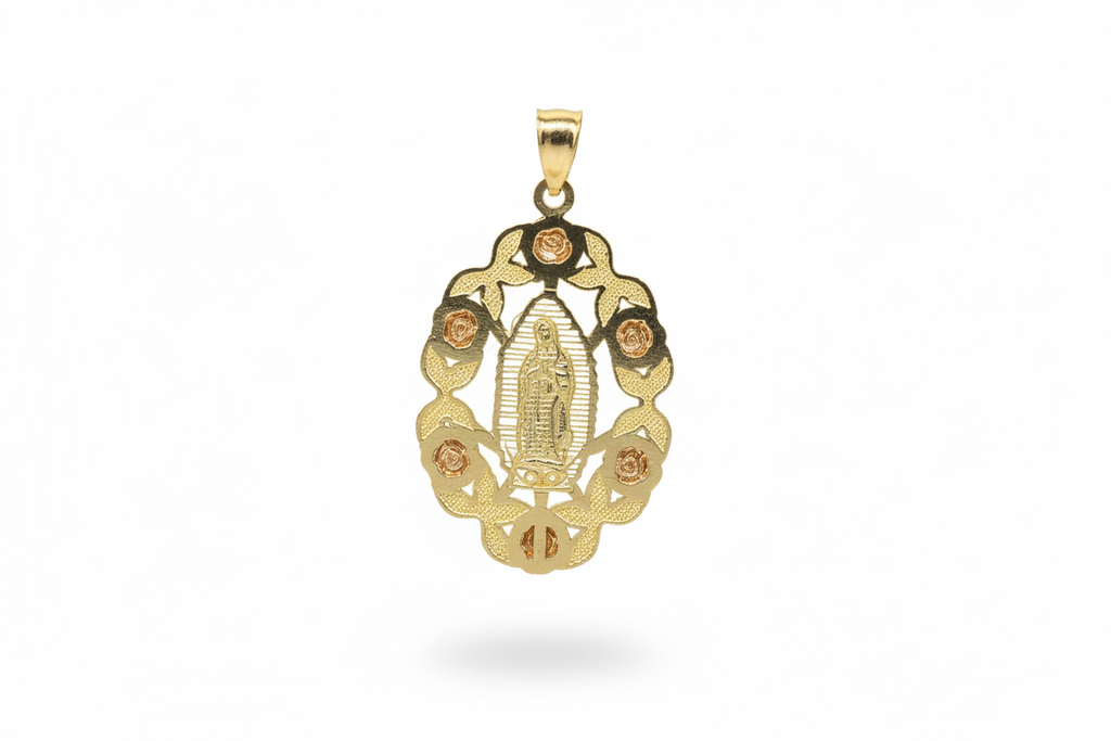14k Tri color Gold (MD) Virgencita