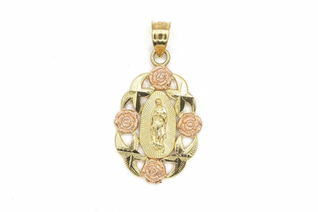 14k Gold Virgencita Pendant