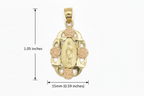 14k Gold Virgencita Pendant