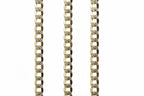 14k Solid White Paved Curb necklace/chain 20in 4.3mm