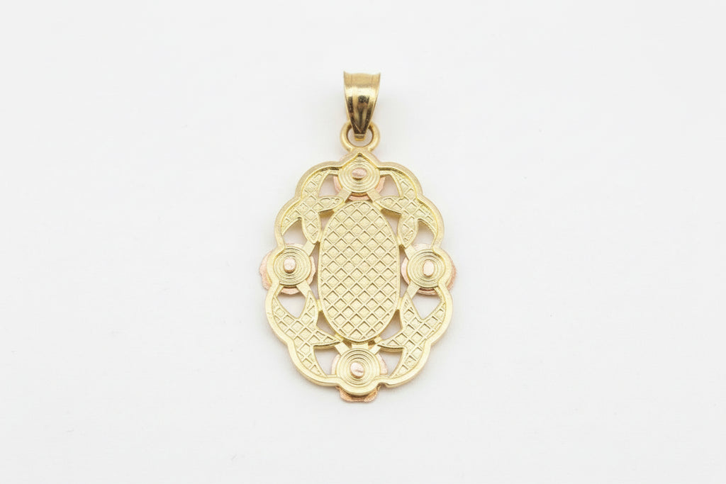 14k Gold Virgencita Pendant