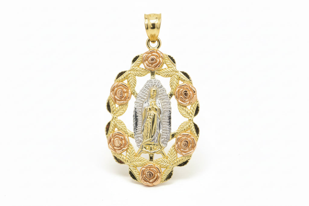 14k Tri color Gold (MD) Virgencita