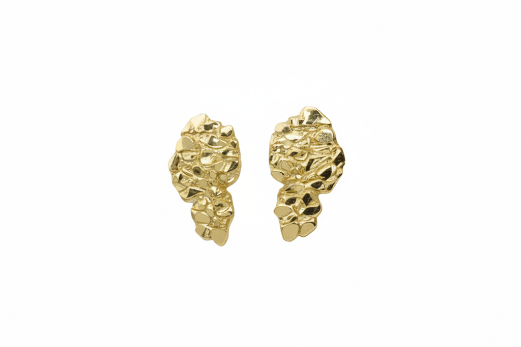 14k nugget stud earrings