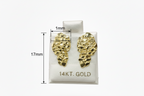 14k nugget stud earrings