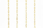 14k Gold paper clip necklace/chain 24in 3.1mm