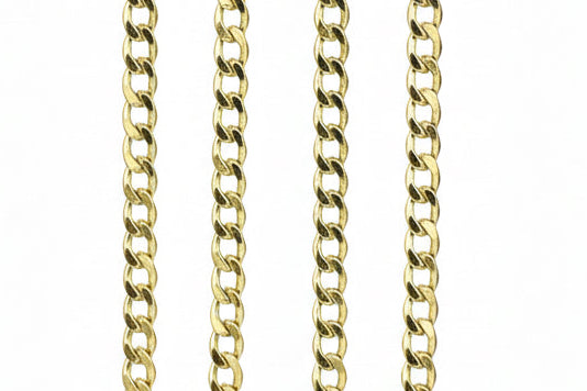 14k Solid Curb chain 24in 3mm