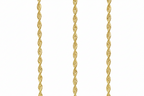 14k Solid Gold Rope necklace/chain 20in 1.2mm
