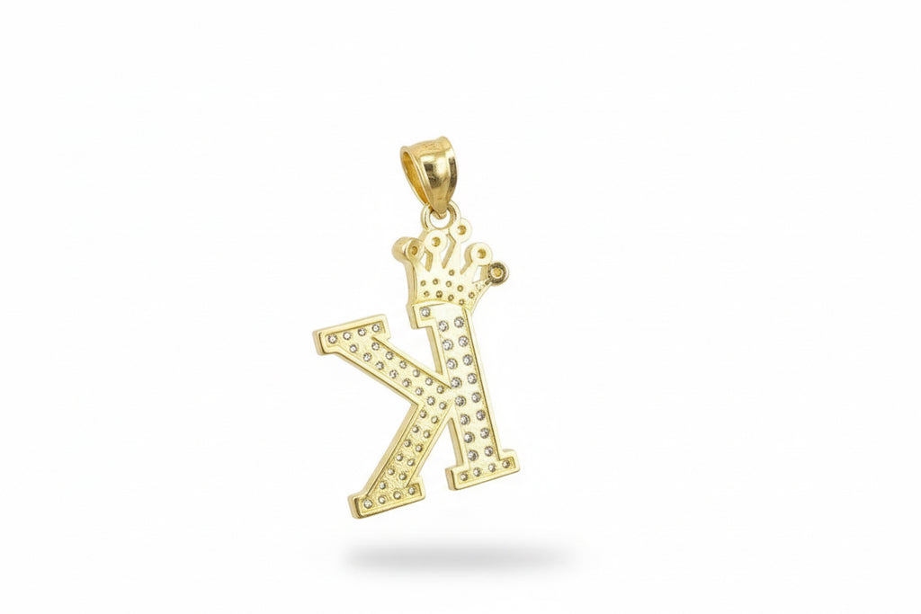 14k Gold Letter “K” Pendant