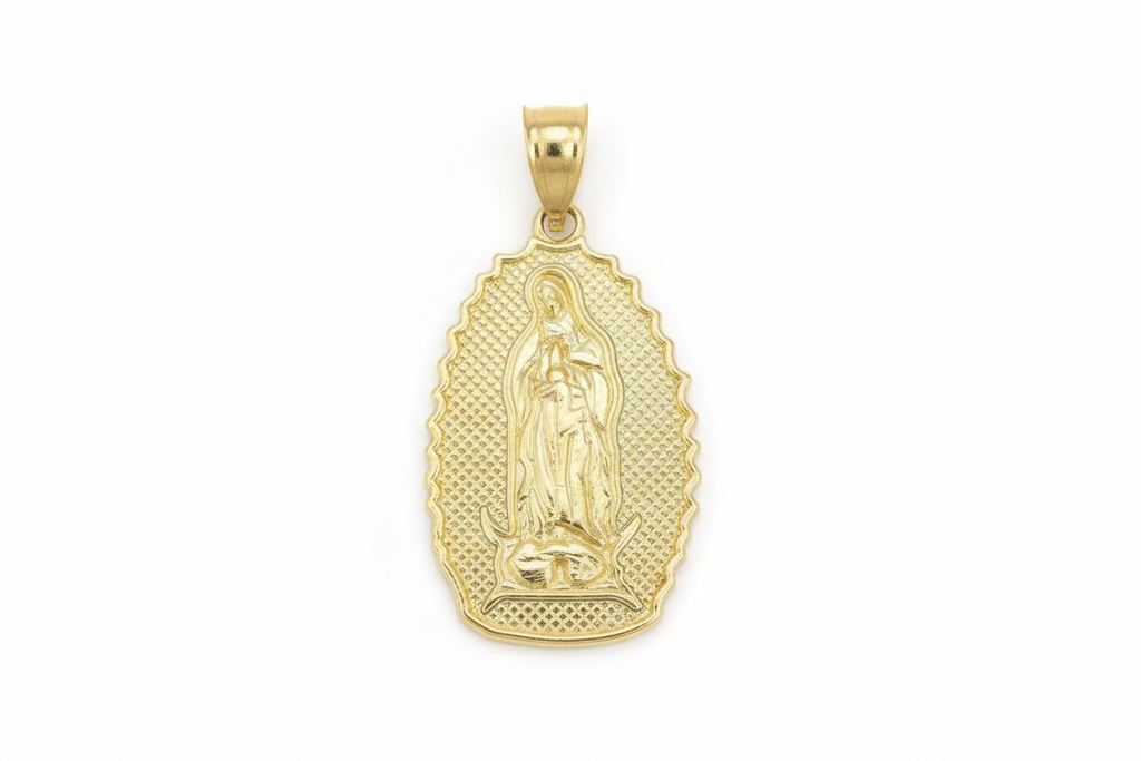 14k yellow gold Virgin Mary small Virgin de Guadalupe