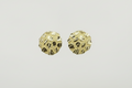14k Large Circle Nugget Deep Cut earrings