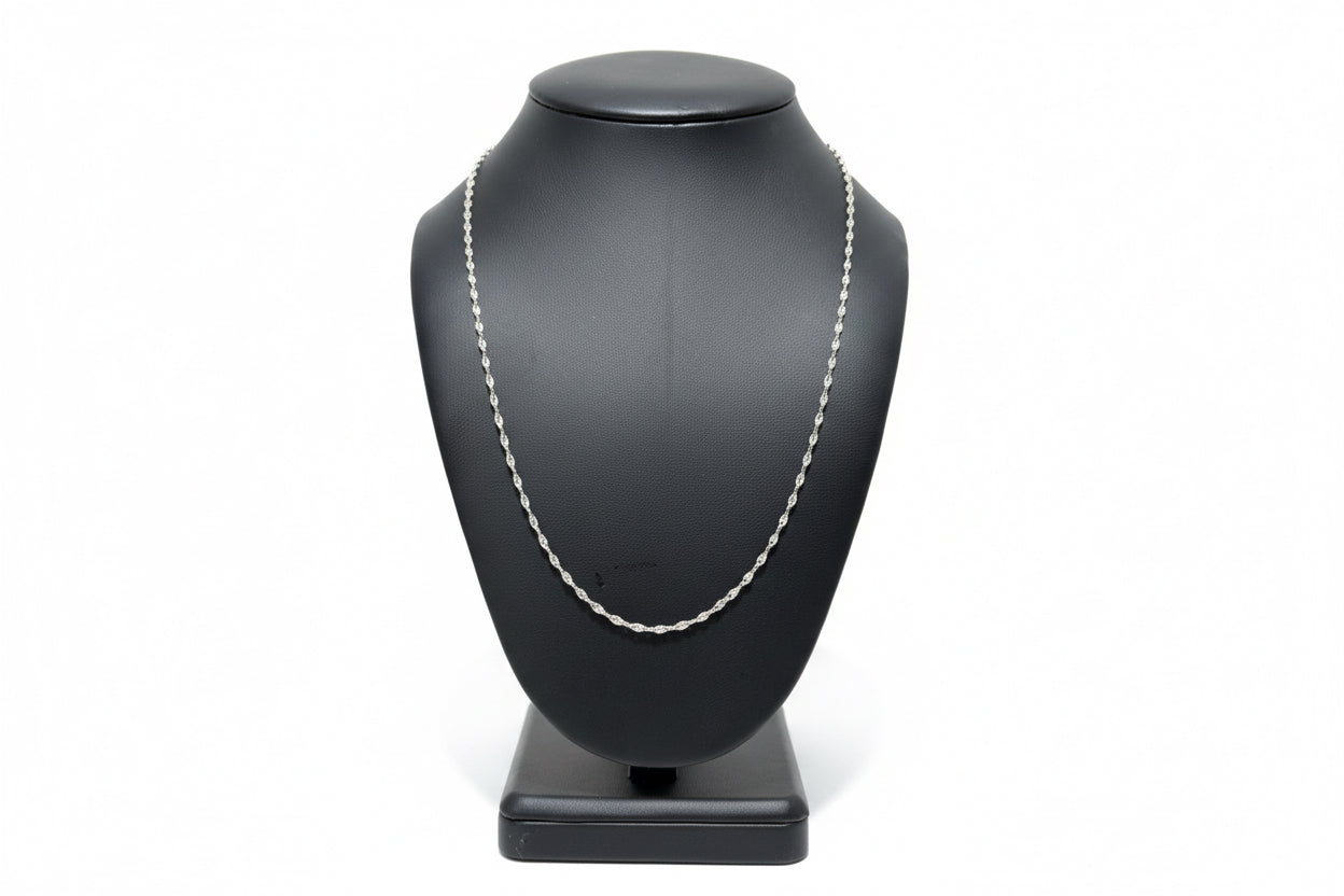 Silver 925 Cable link chain 1.3mm 24in