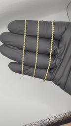 14k Solid Gold Rope necklace/chain 20in 1.2mm