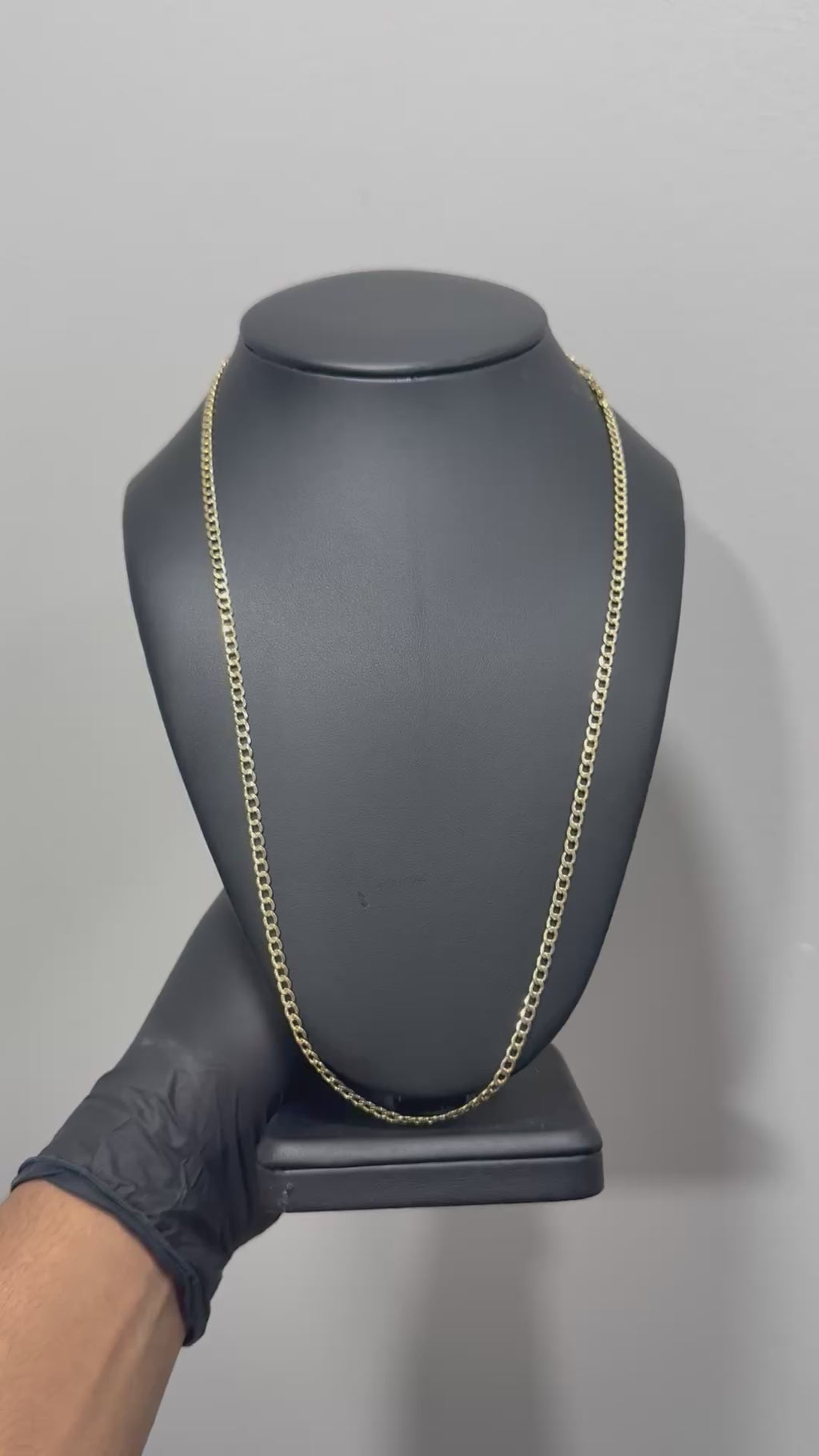 14k Solid Curb chain 24in 3mm