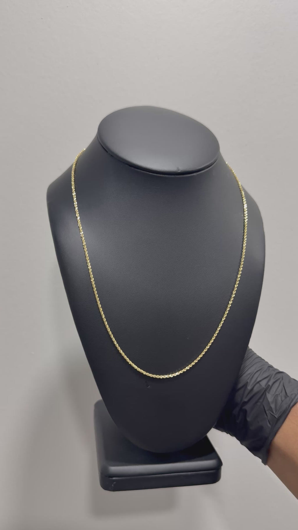 14k Solid Gold Rope necklace/chain 20in 1.2mm