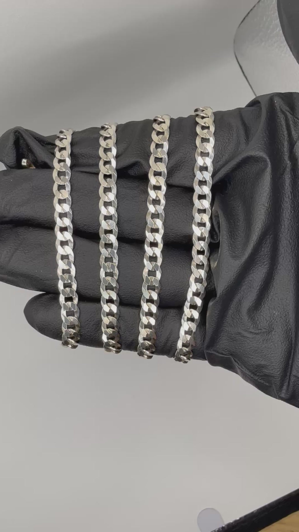 Silver 925 flat curb chain 5.3mm 26in