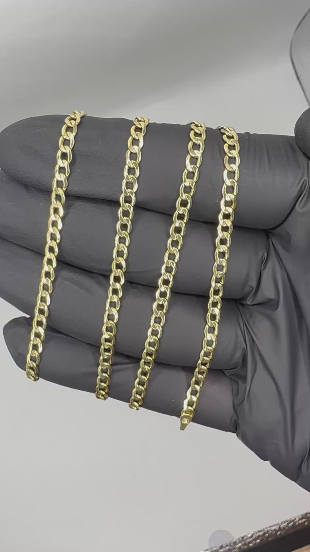 14k Solid Curb chain 24in 3mm