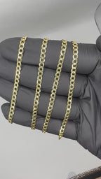 14k Solid Curb chain 24in 3mm