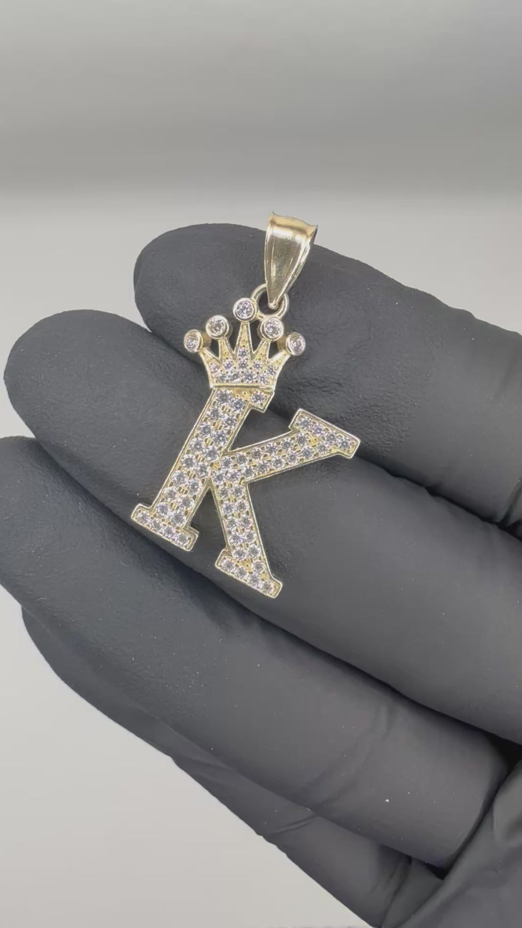14k Gold Letter “K” Pendant