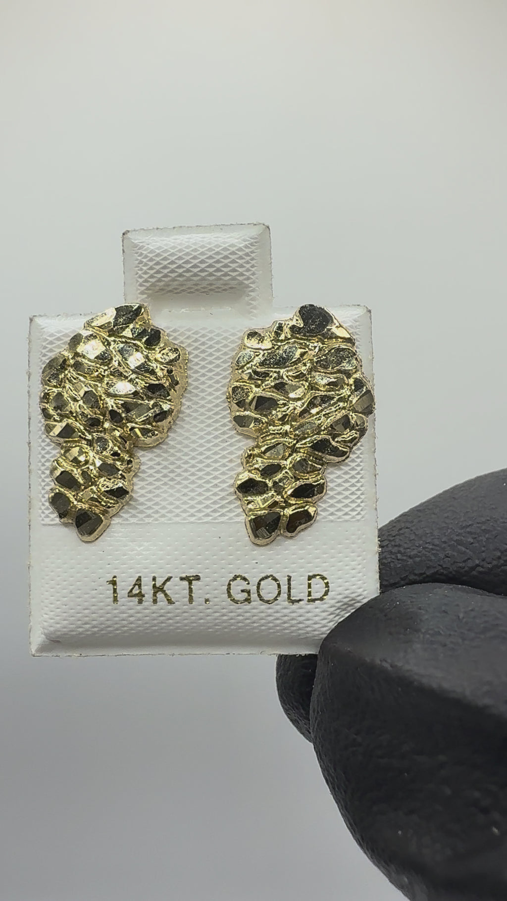 14k nugget stud earrings