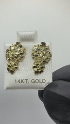 14k nugget stud earrings