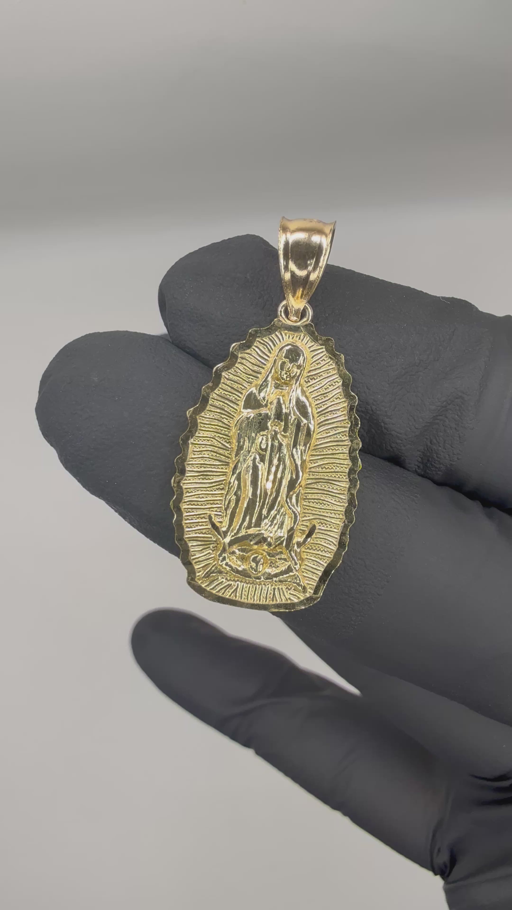 14k yellow gold Virgin Mary small Virgin de Guadalupe